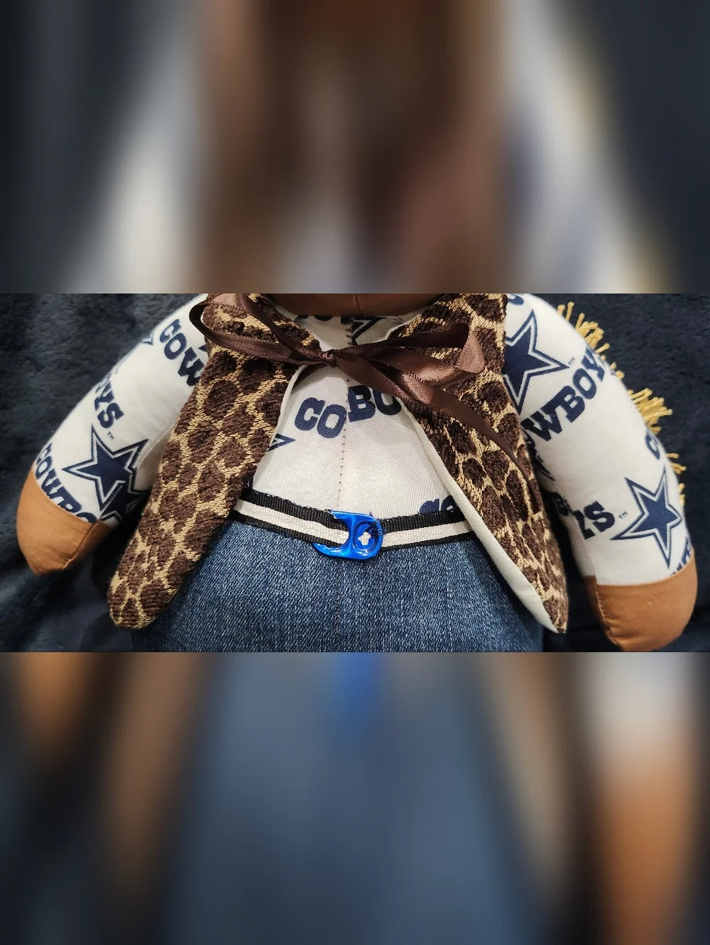 Handmade Dallas Cowboys Stuffed Teddy Bear Toy